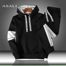 Load image into Gallery viewer, Sets Tracksuit Men Autumn Winter Hooded Sweatshirt Drawstring Outfit Sportswear 2019 Male Suit Pullover Two Piece Set Casual