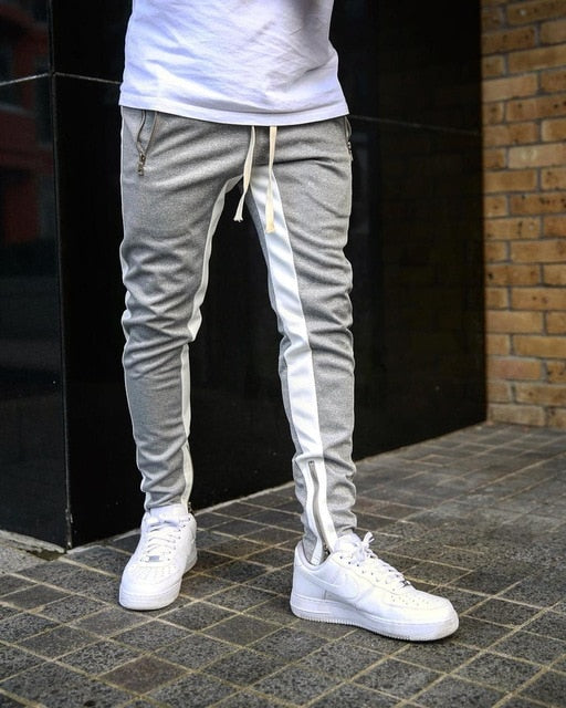 Grey Mens Thin Tracksuit Bottoms Track Pants Mens Jogger
